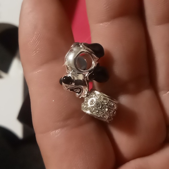 Avon Panda bear charm snake chain bracelet charms new in box . - Picture 2 of 4